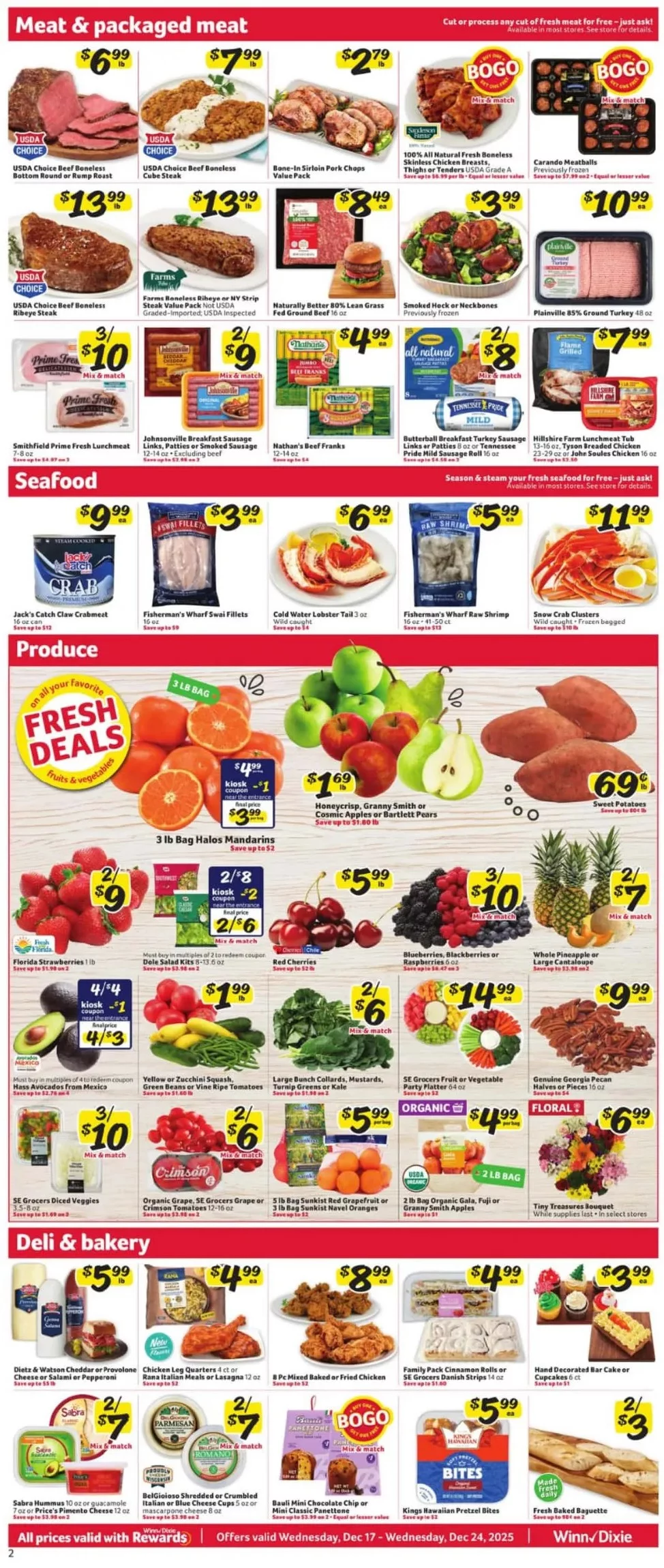 winn dixie weekly ad december 17 25 2