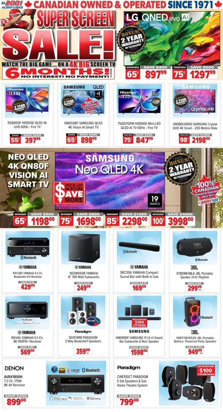 2001 audio video flyer