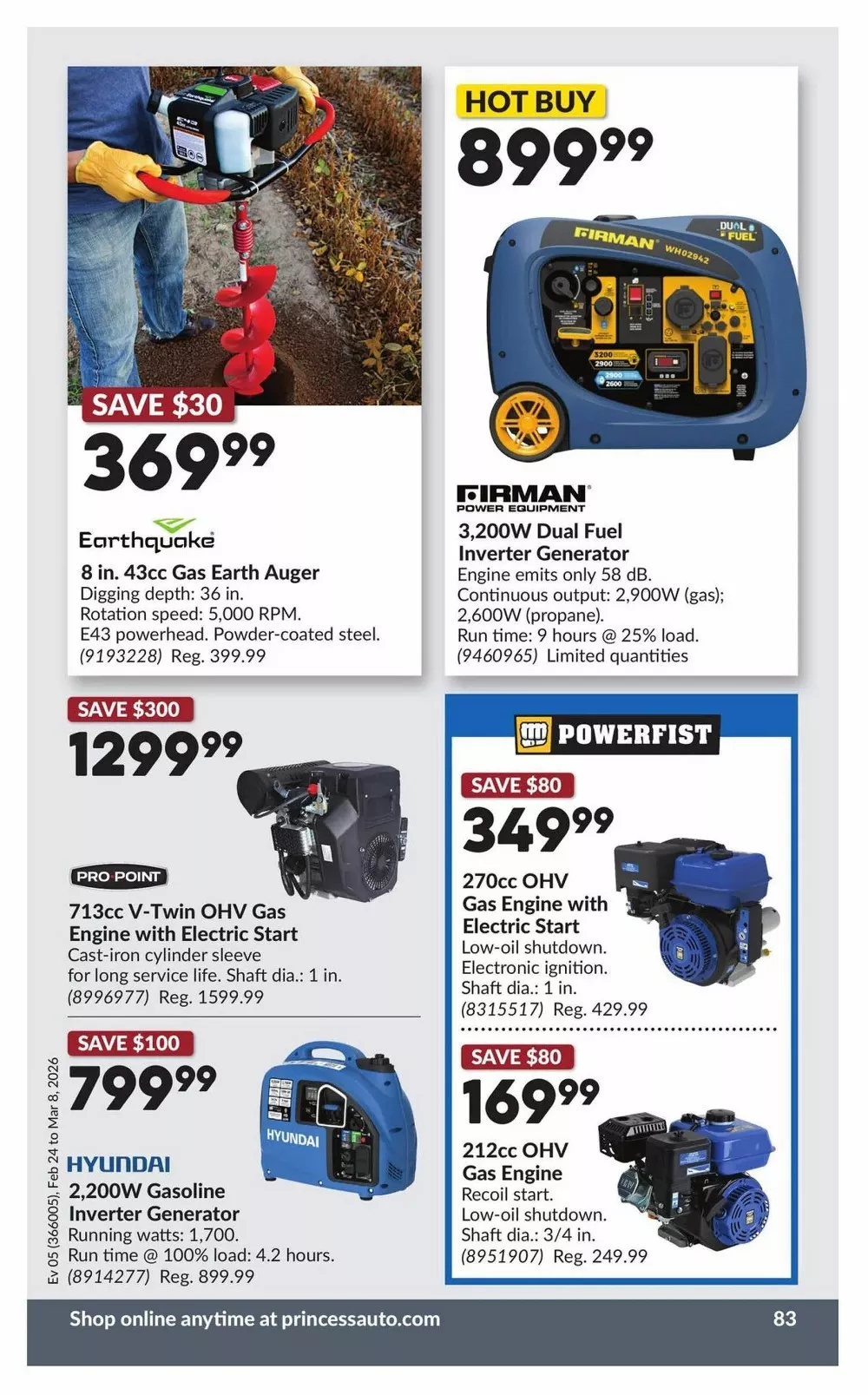 princess auto flyer february 24 march 8 86 16877555