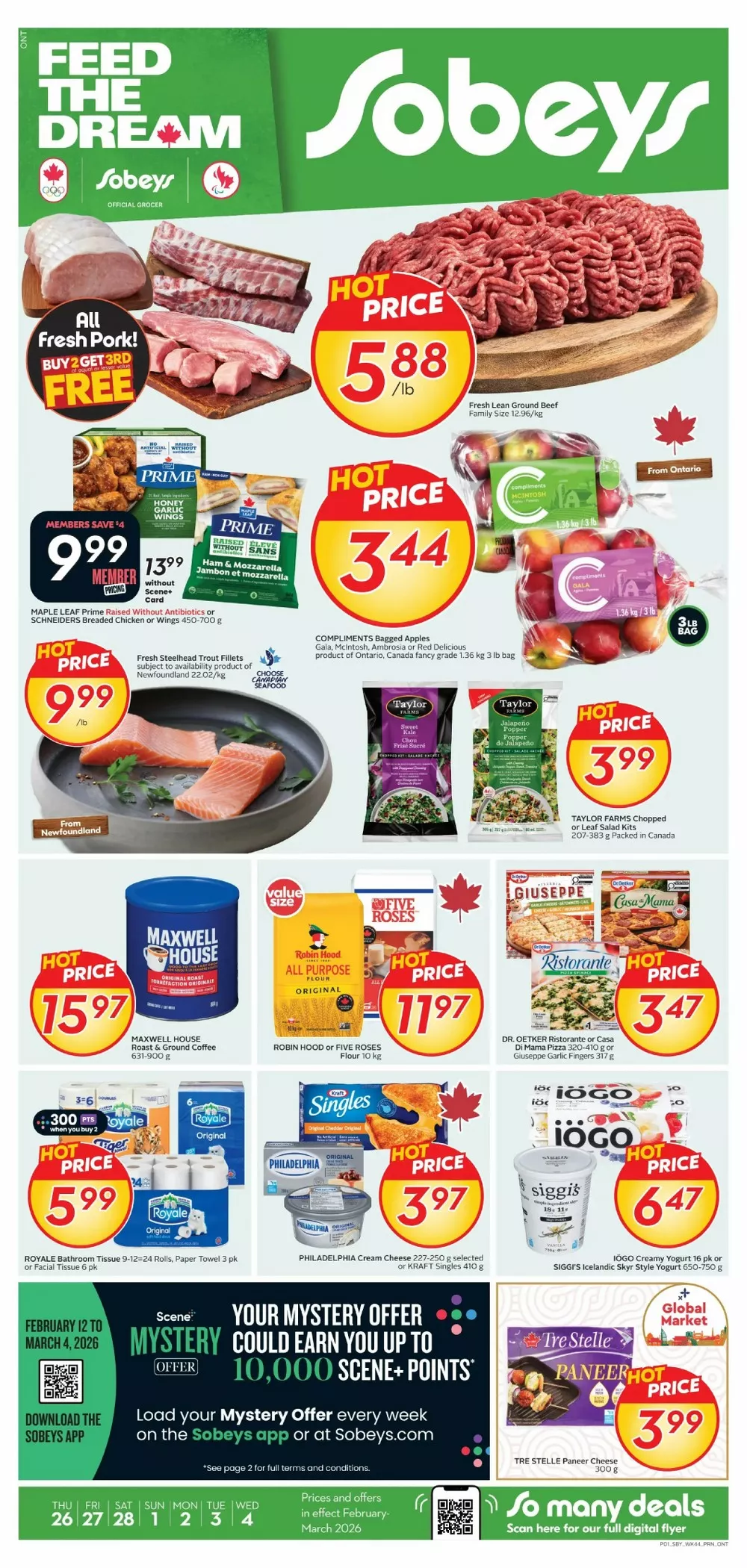 Sobeys Flyer Canada New (ON) February 26 to March 4, 2026 1 sobeys flyer ont week-9