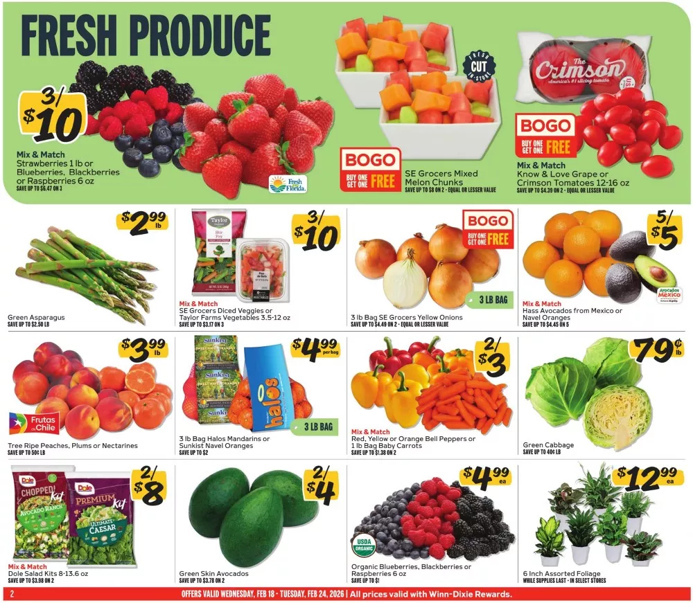 winn dixie weekly ad february 18 24 2