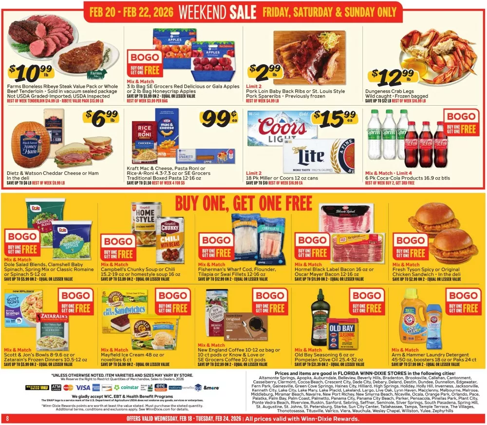 winn dixie weekly ad february 18 24 8