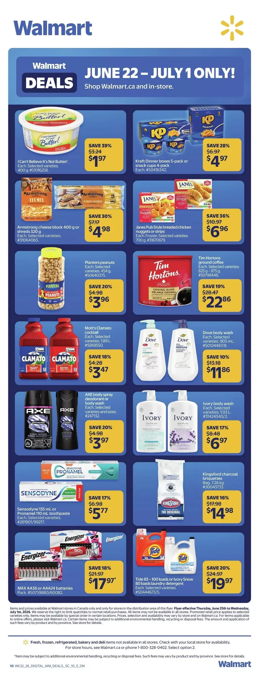 walmart deals flyer june 25 july 1 10