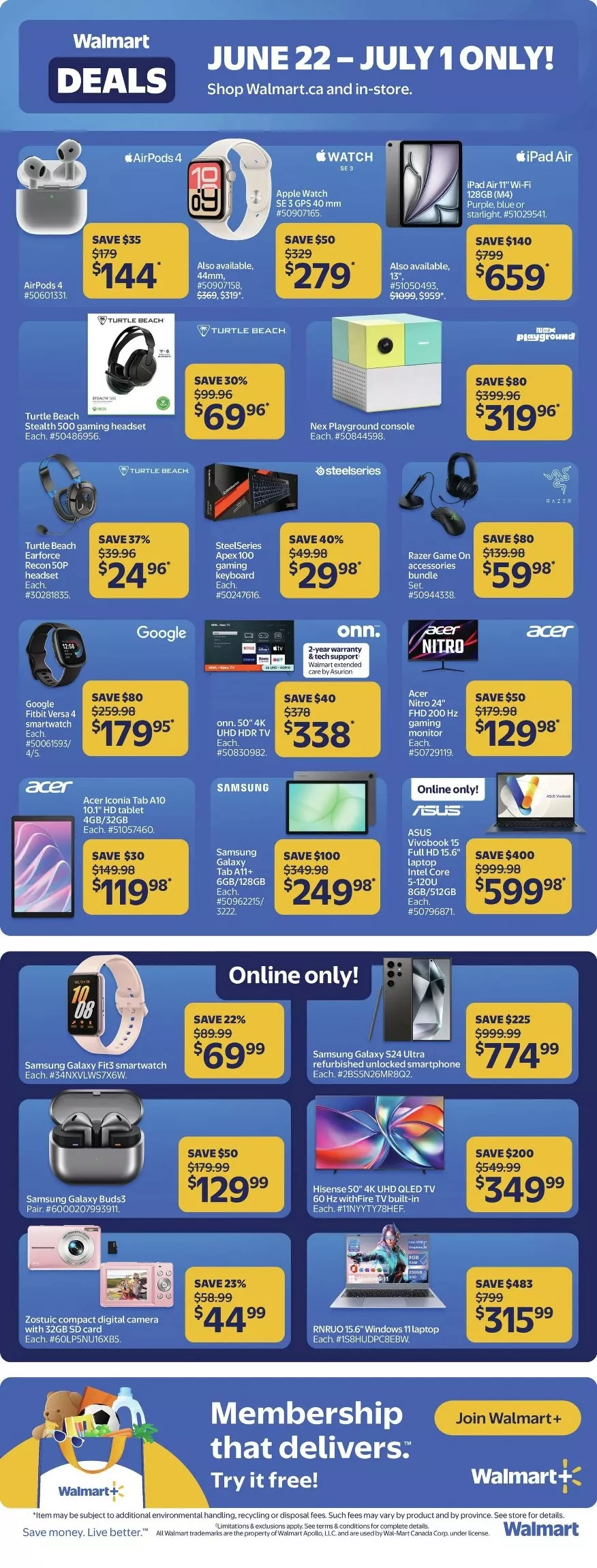 walmart deals flyer june 25 july 1 2