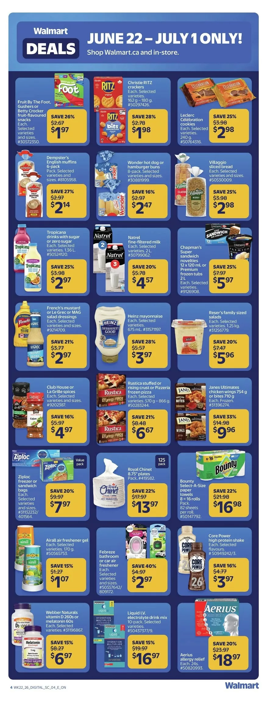 walmart deals flyer june 25 july 1 7
