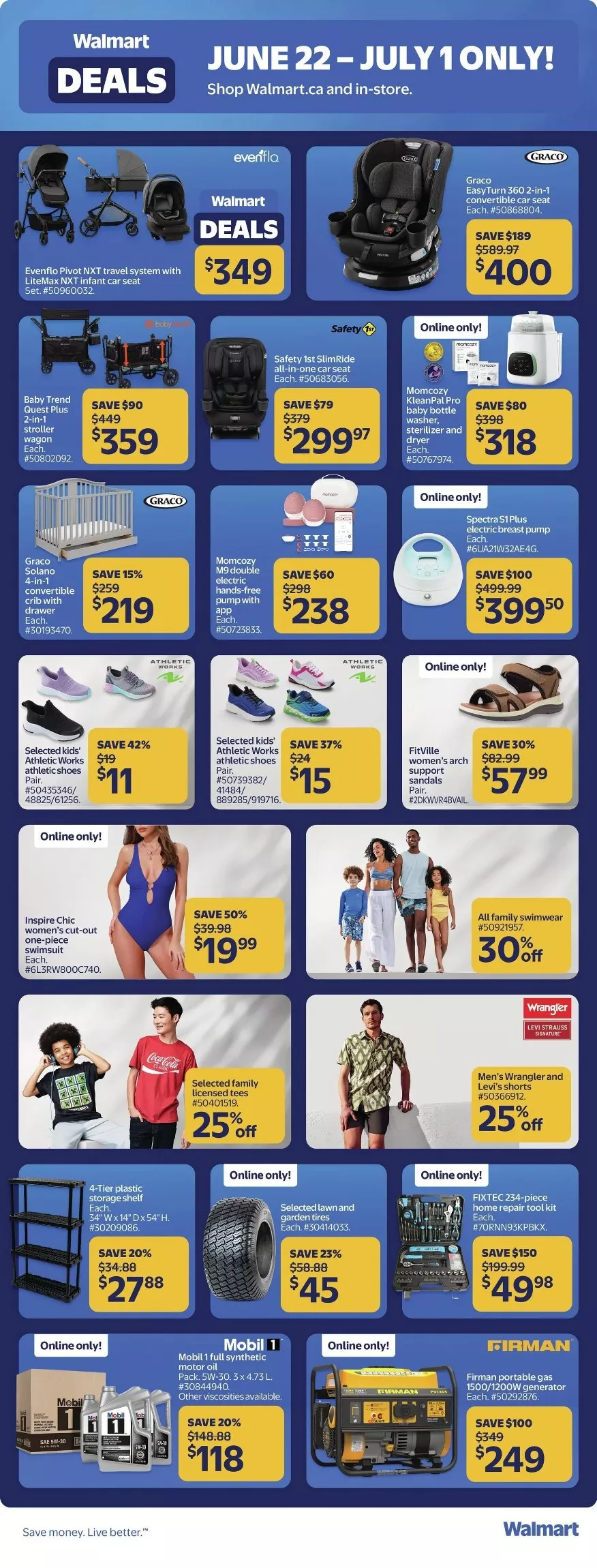 walmart deals flyer june 25 july 1 9
