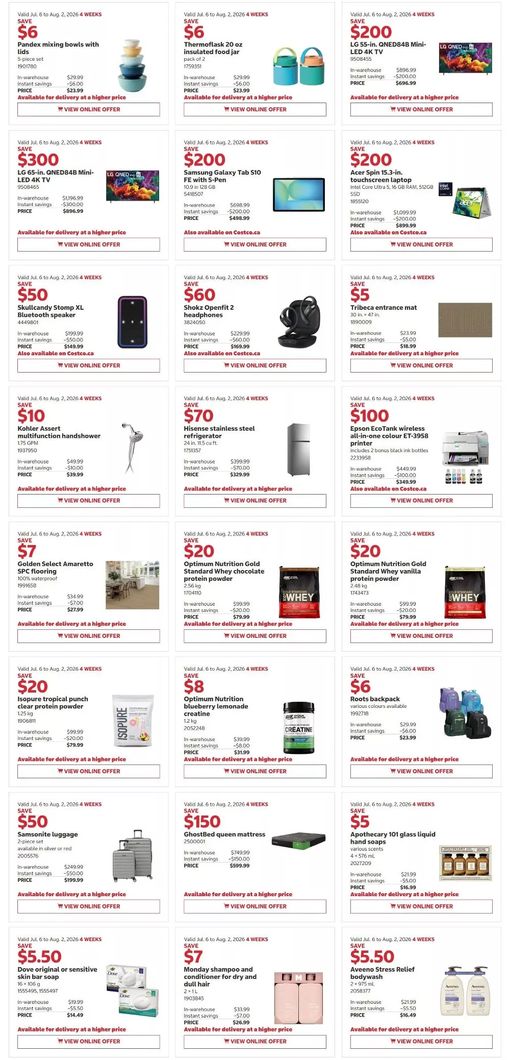 costco flyer week 29 30 31 2