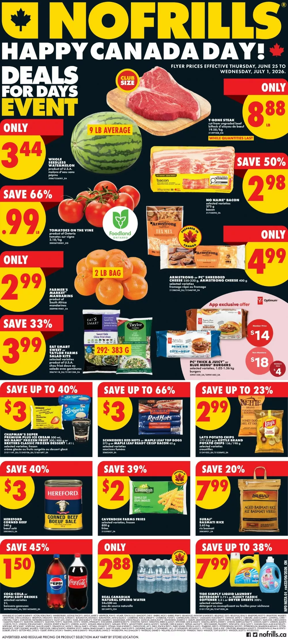 No Frills Flyer (ON) 25 June - 1 July, 2026 1 no frills flyer on week-26