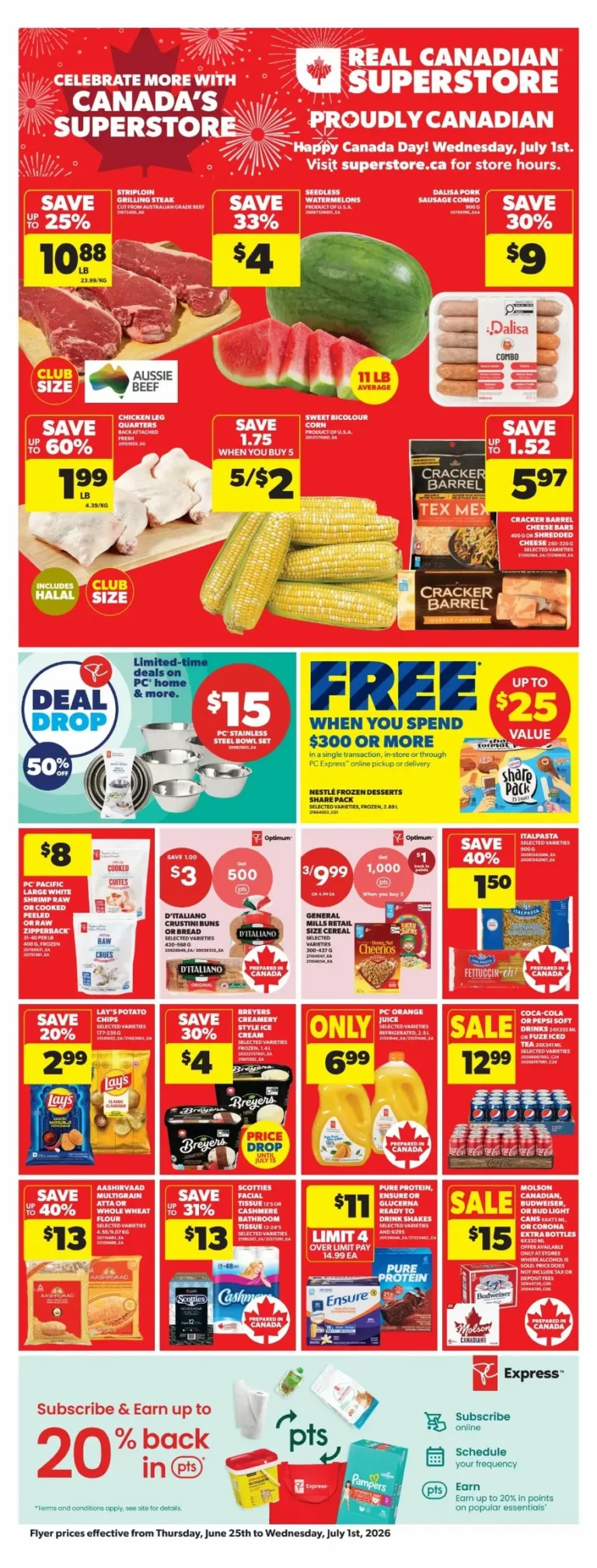 real canadian superstore flyer on week-26, happy canada day