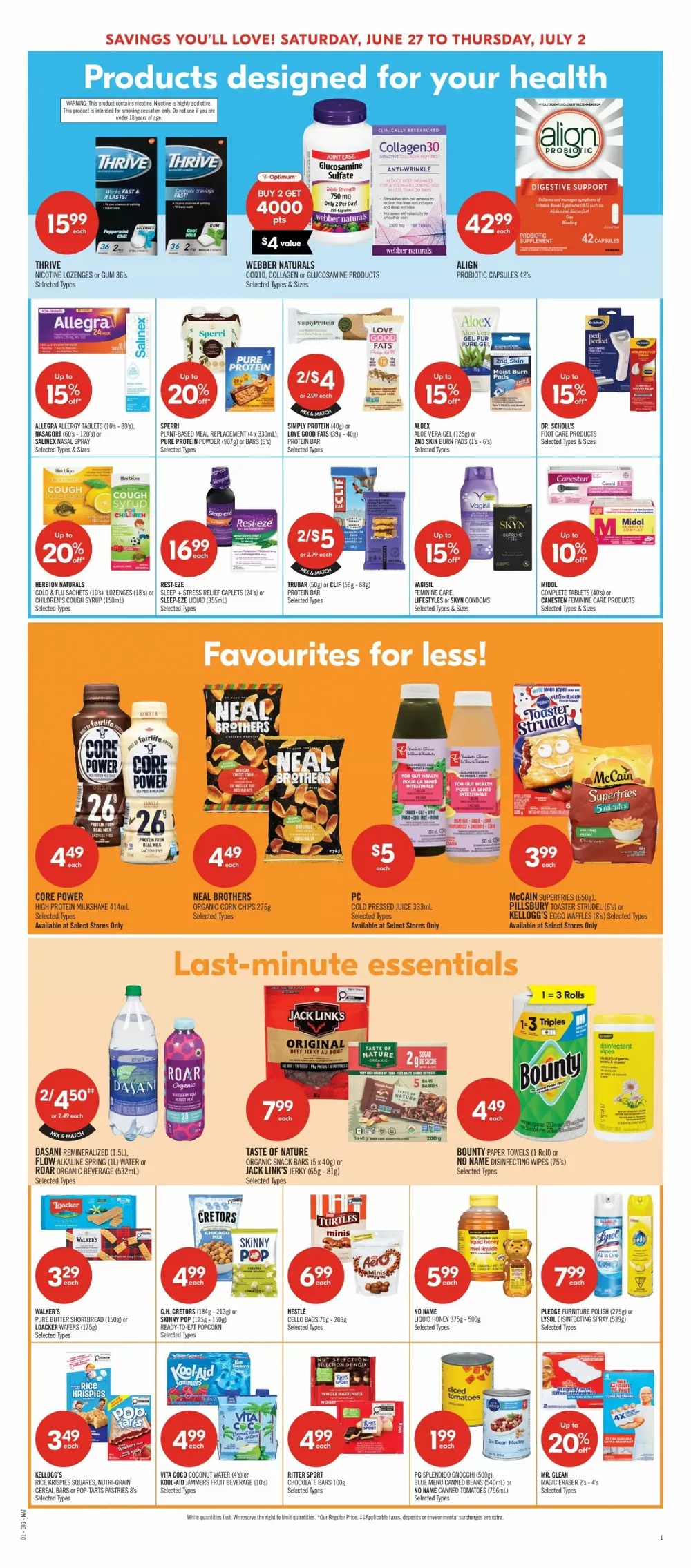shoppers drug mart flyer june 27 july 2 15 58061145