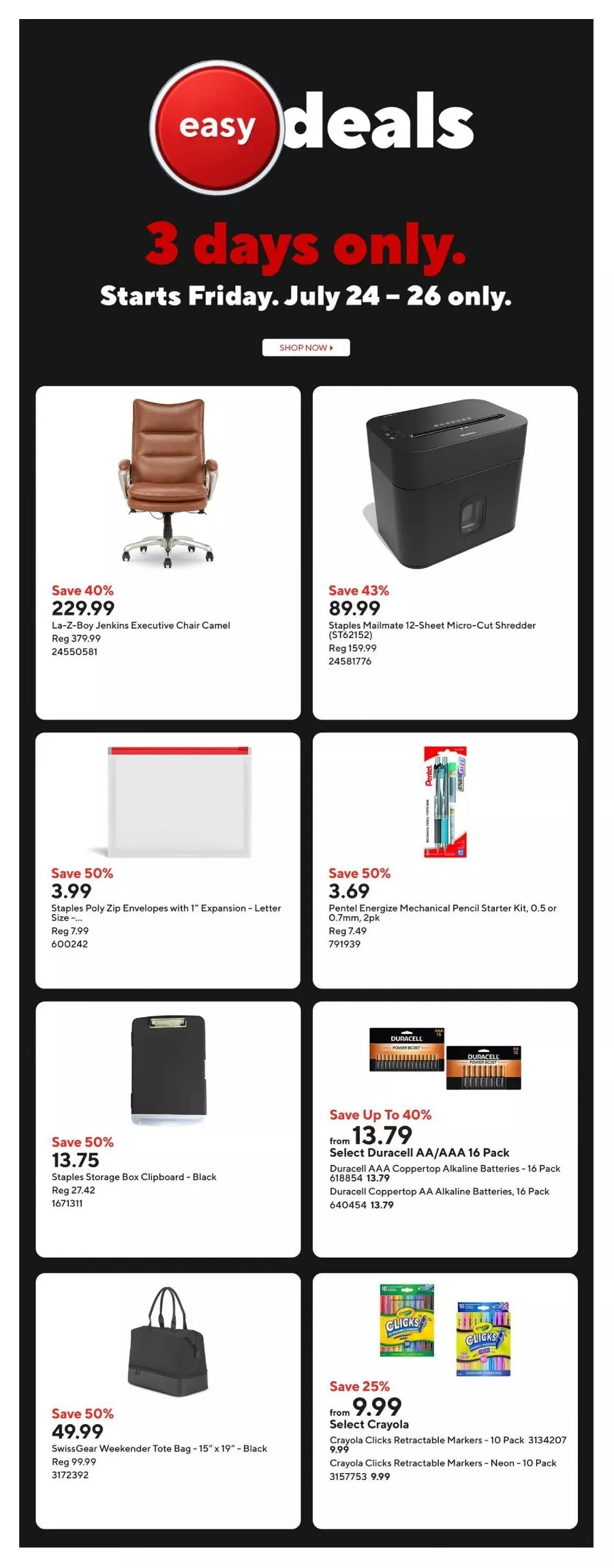 Staples Flyer 31 July - 6 August, 2026 2 staples flyer july 24 30 2