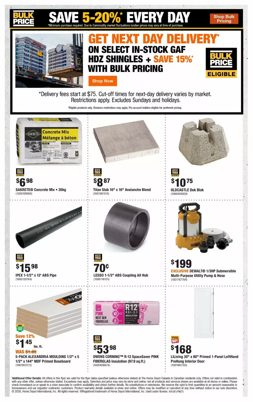 home depot flyer august 6 12 7 23272691