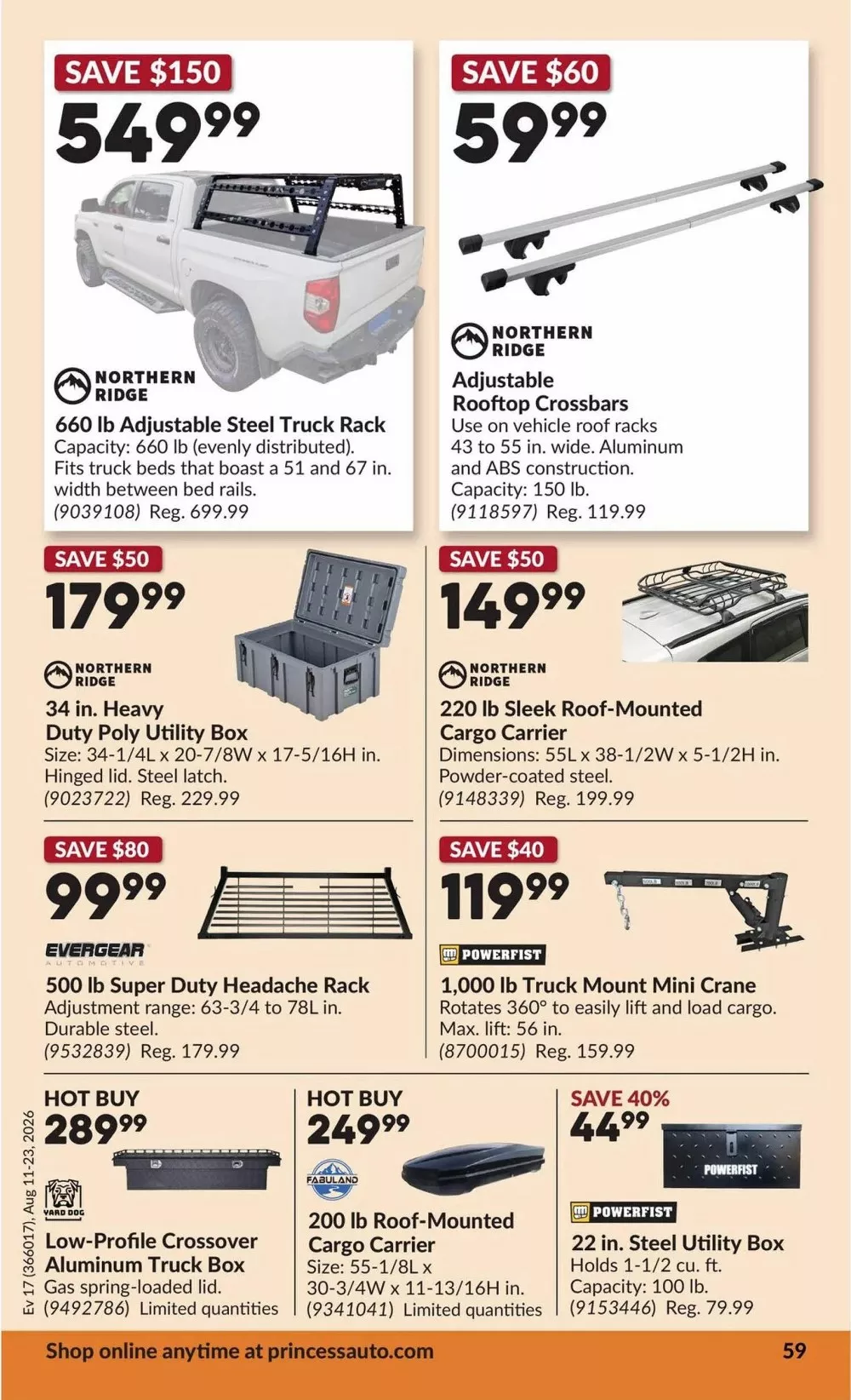 princess auto flyer august 11 23 63