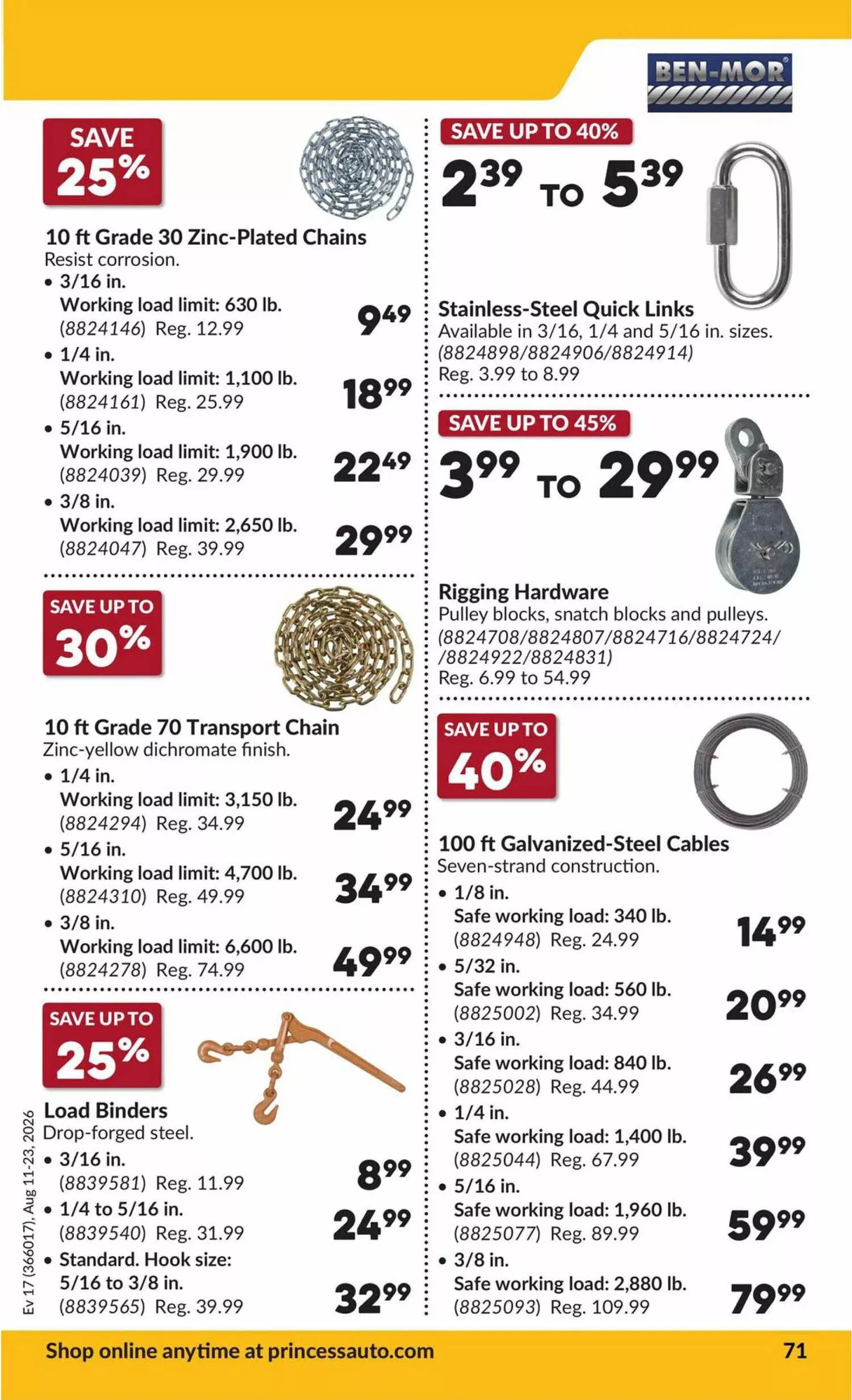 princess auto flyer august 11 23 76