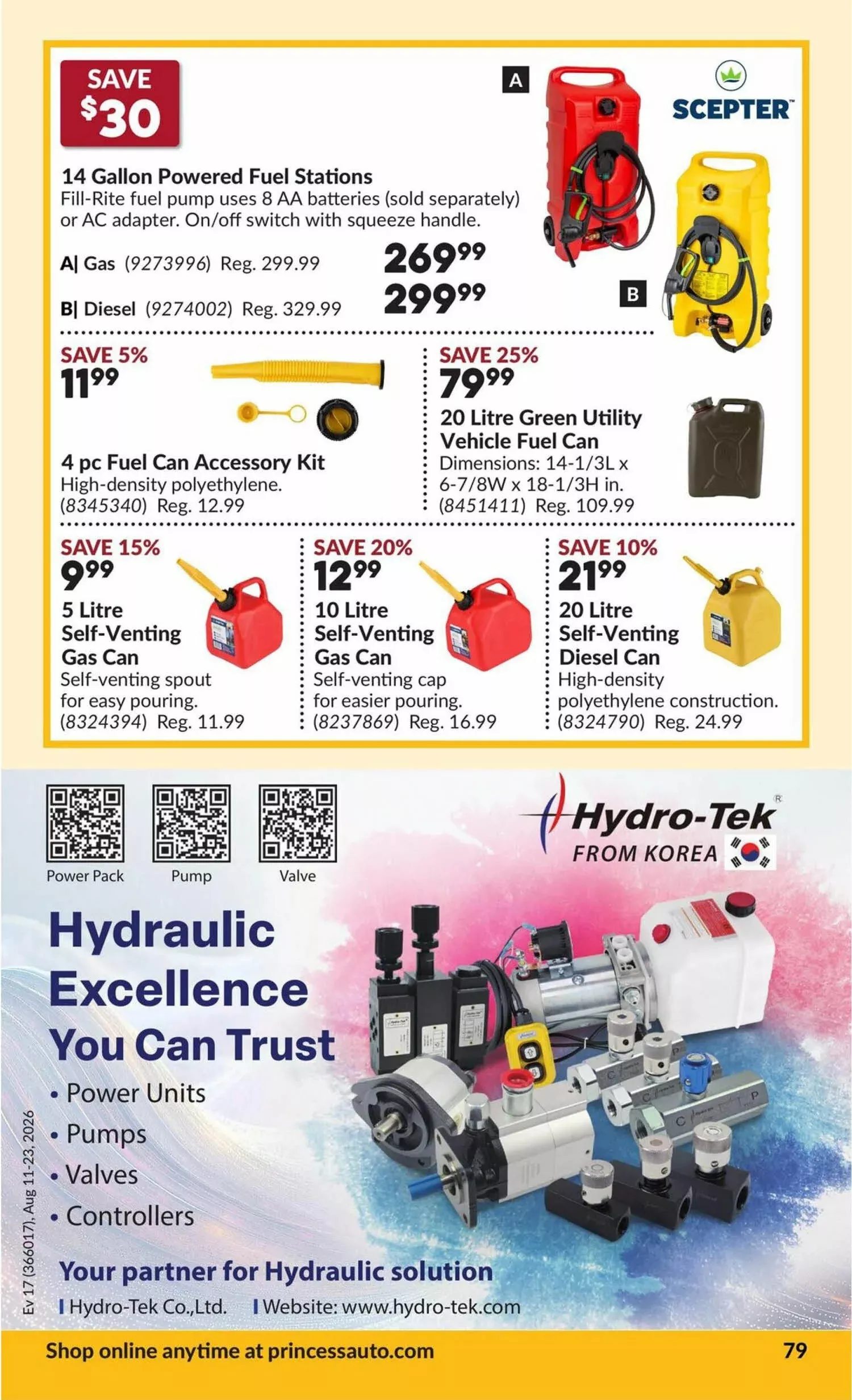 princess auto flyer august 11 23 84