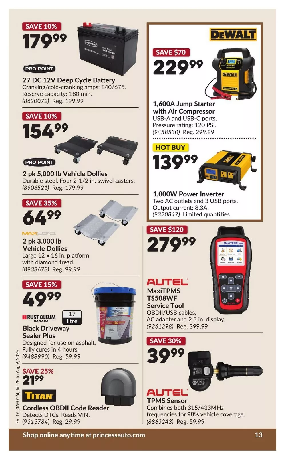 princess auto flyer july 28 august 9 14