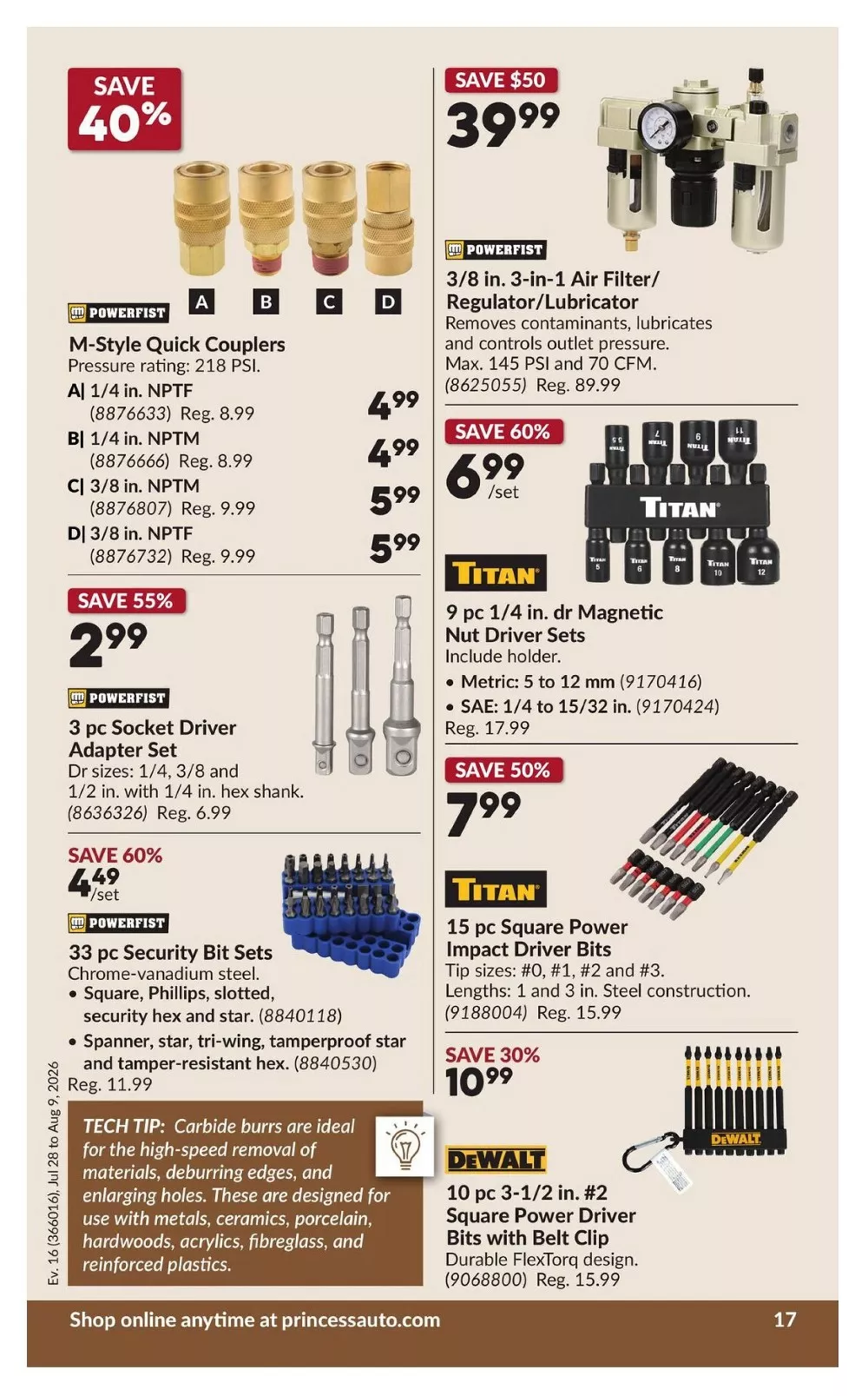 princess auto flyer july 28 august 9 18