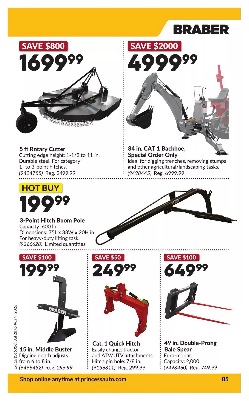 princess auto flyer july 28 august 9 87