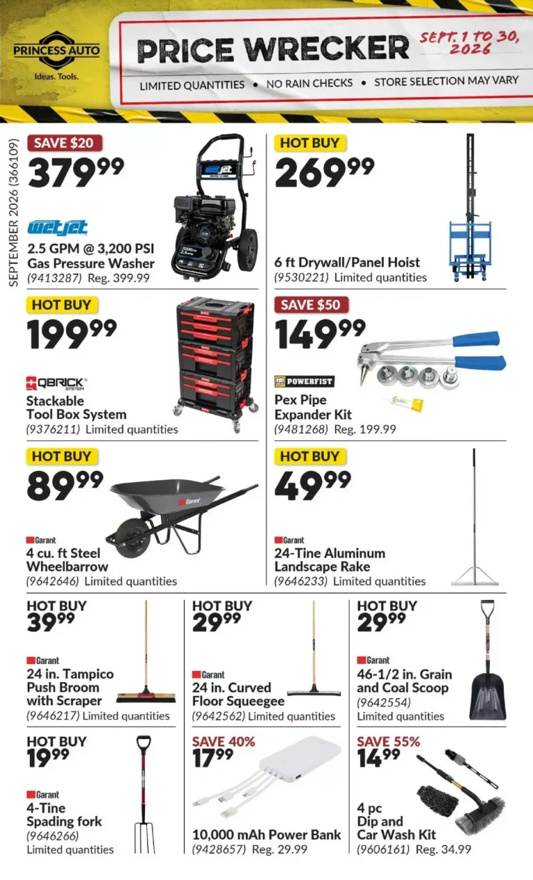 princess auto flyer september 2026