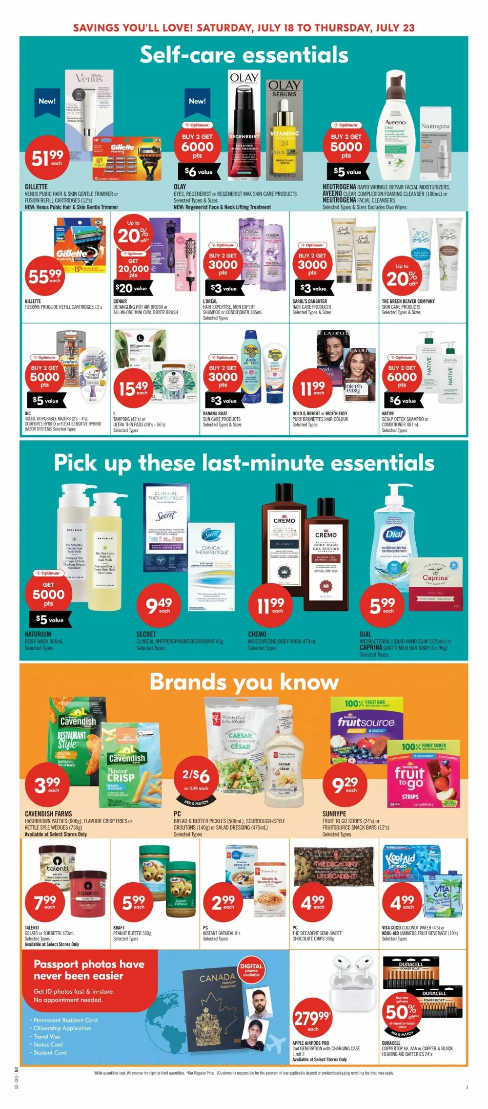 shoppers drug mart flyer july 18 23 11