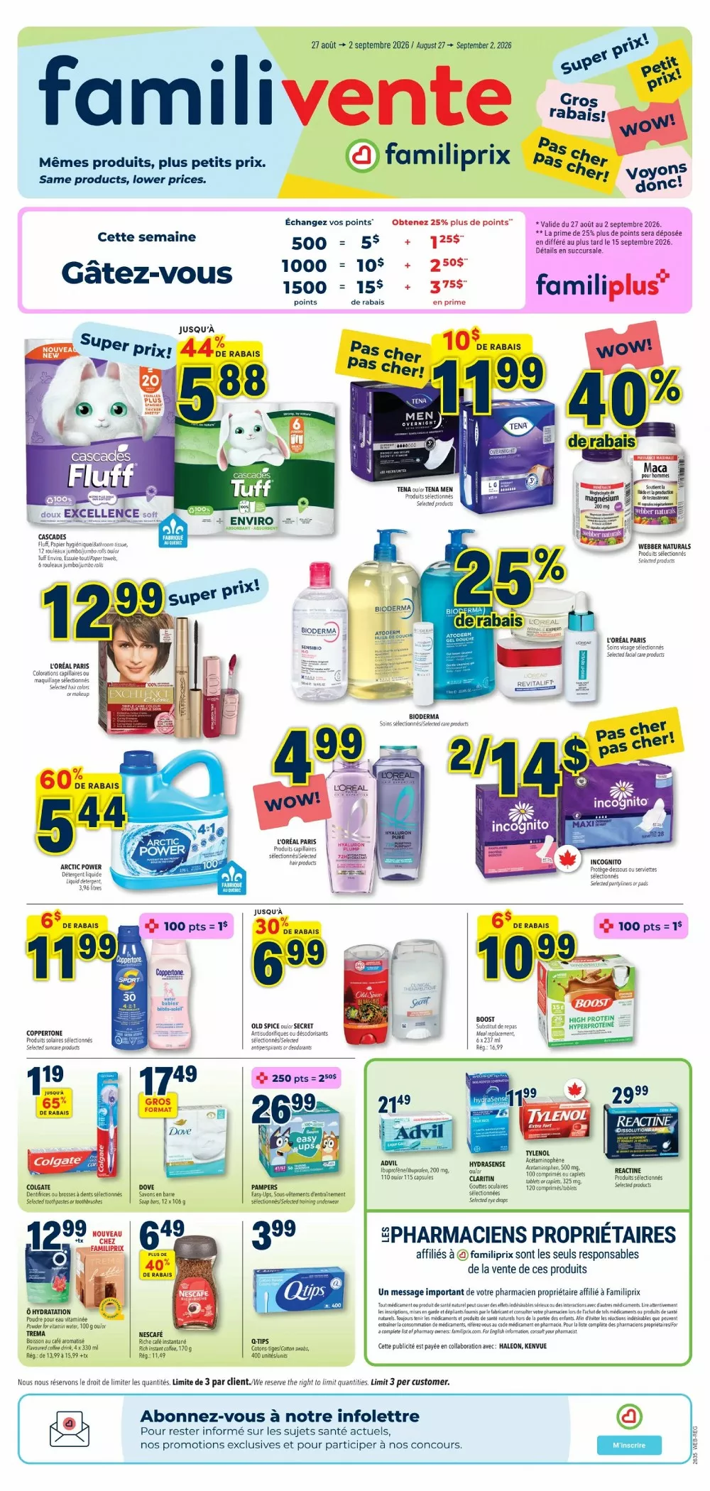 familiprix flyer wk-35, familiprix circulaire semaine-35