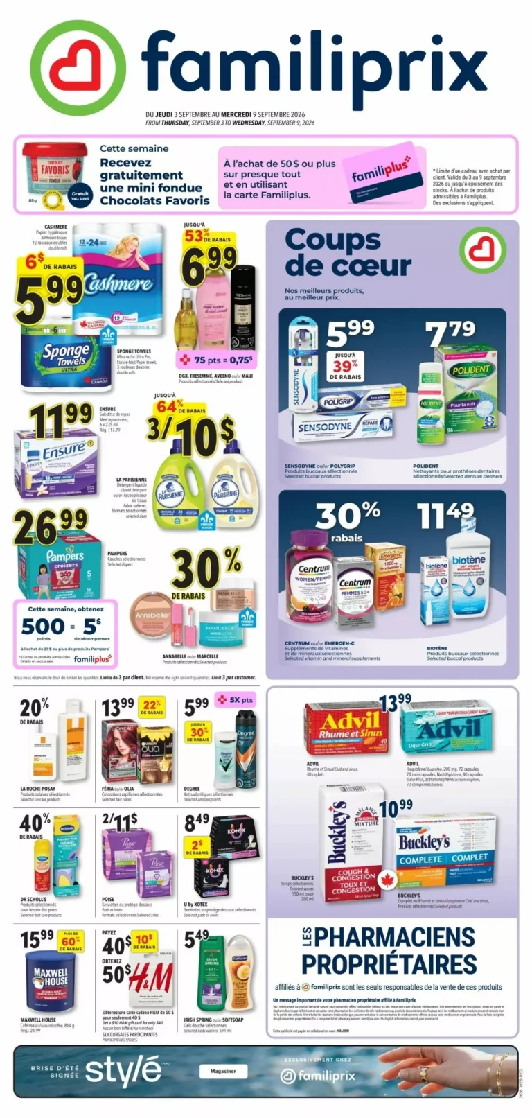 familiprix flyer wk-36, familiprix circulaire semaine-36