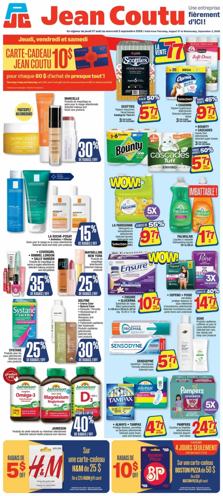 jean coutu flyer wk-35, jean coutu circulaire semaine-35