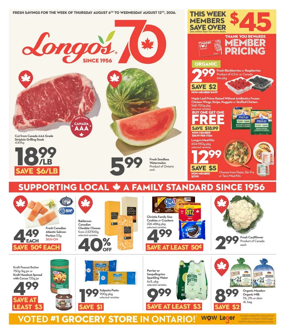 Longo's Flyer New 13 August - 19 August, 2026 1 longo's flyer week-32