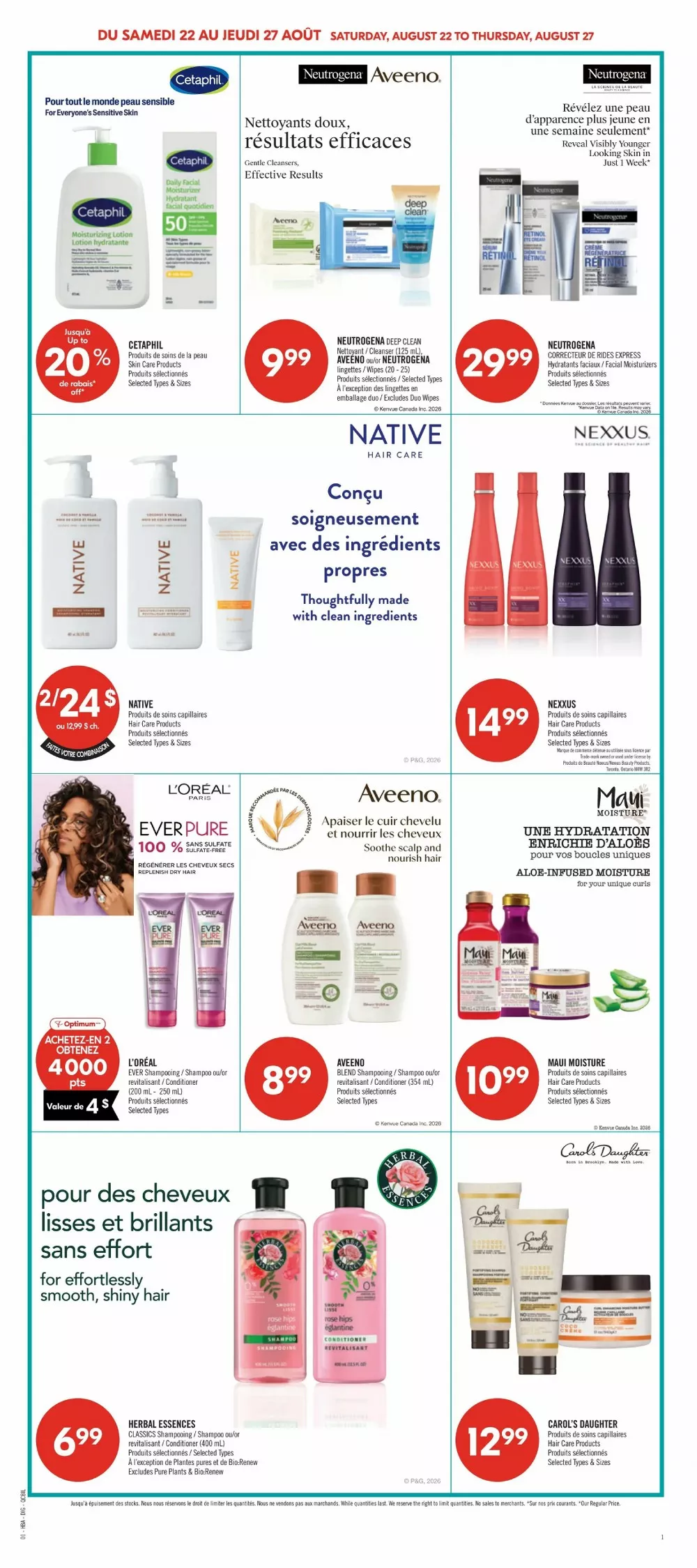 pharmaprix flyer august 22 27 11