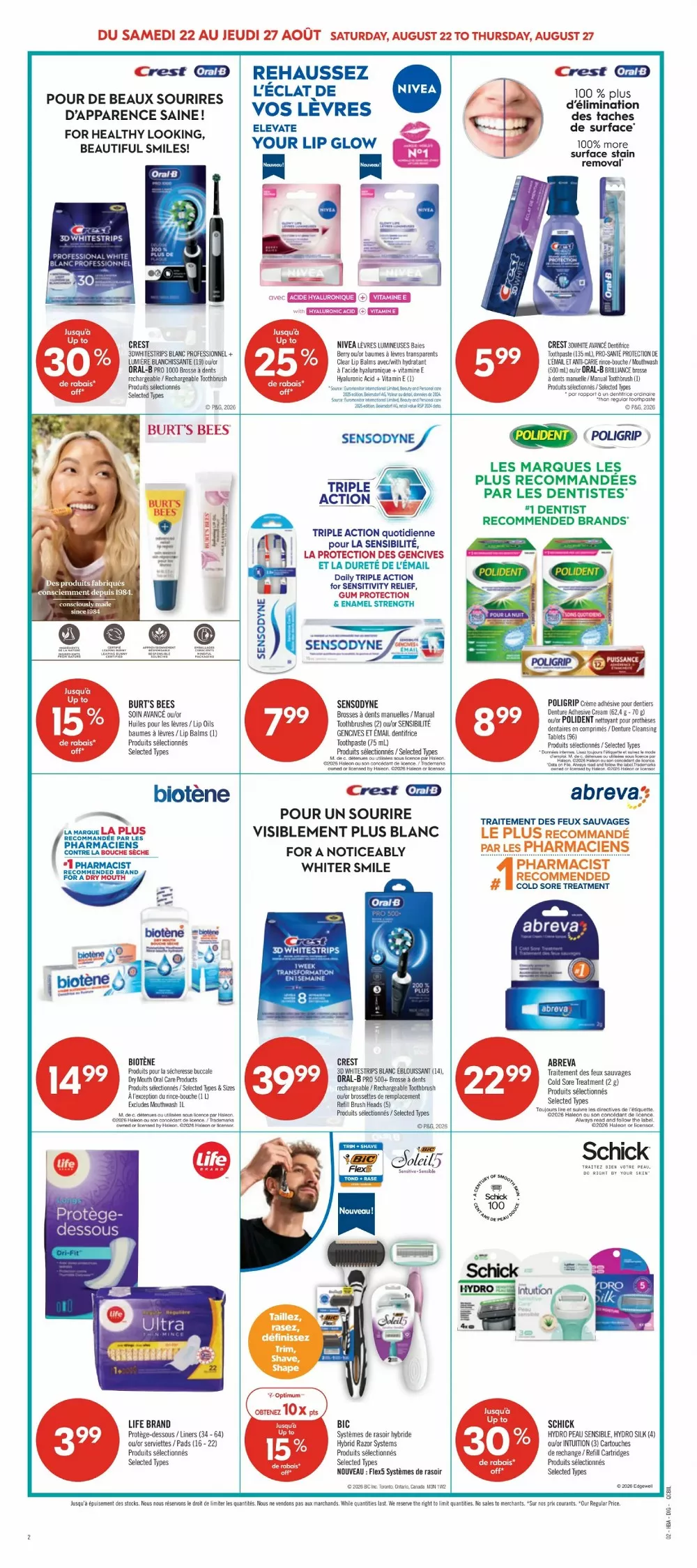 pharmaprix flyer august 22 27 12