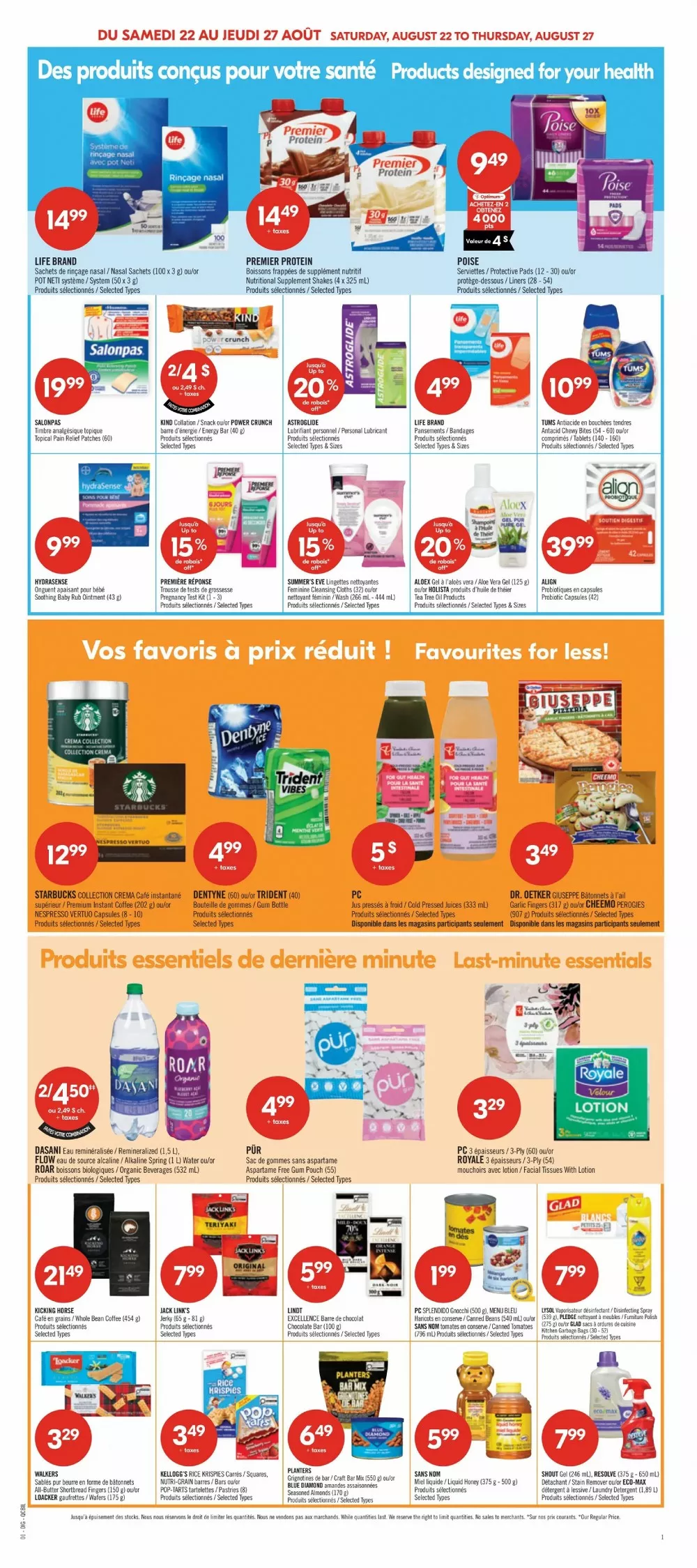 pharmaprix flyer august 22 27 15