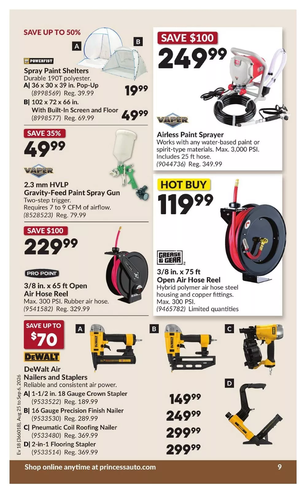 princess auto flyer aug 25 sep 6 10