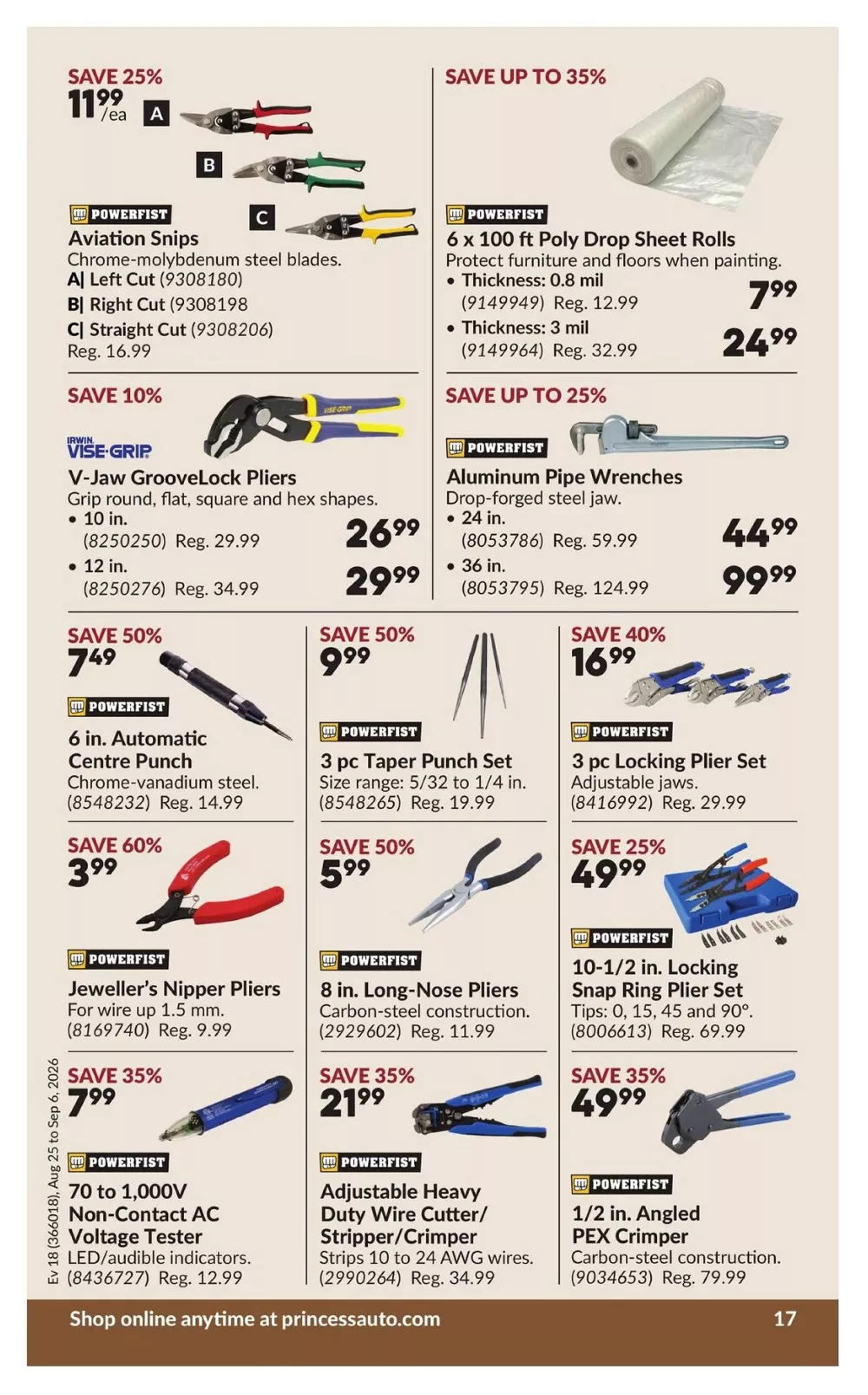 princess auto flyer aug 25 sep 6 18