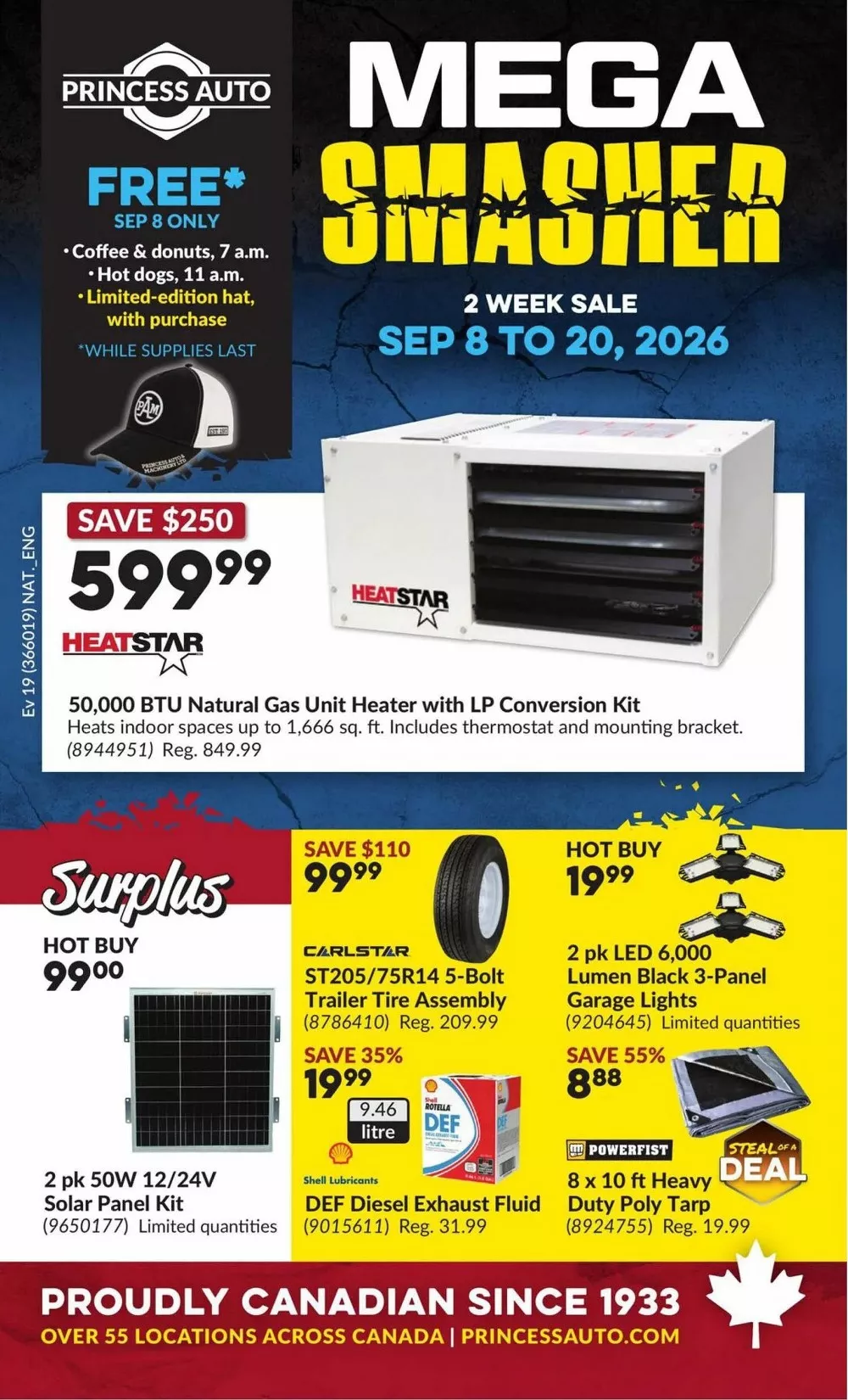 Princess Auto Flyer 8 September to 20 September, 2026 1 princess auto flyer mega smasher wk-36-37