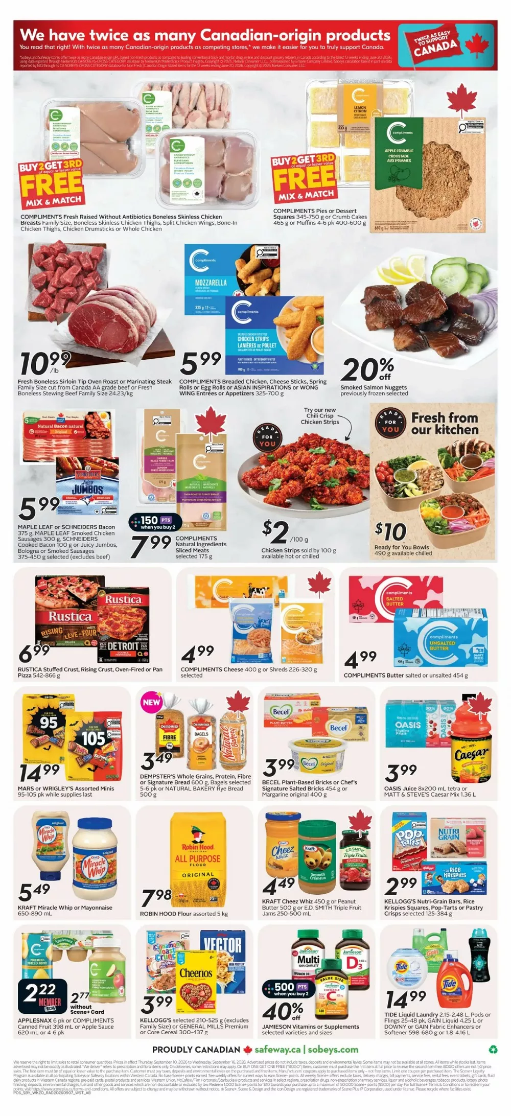 safeway sobeys flyer west september 10 16 4 978