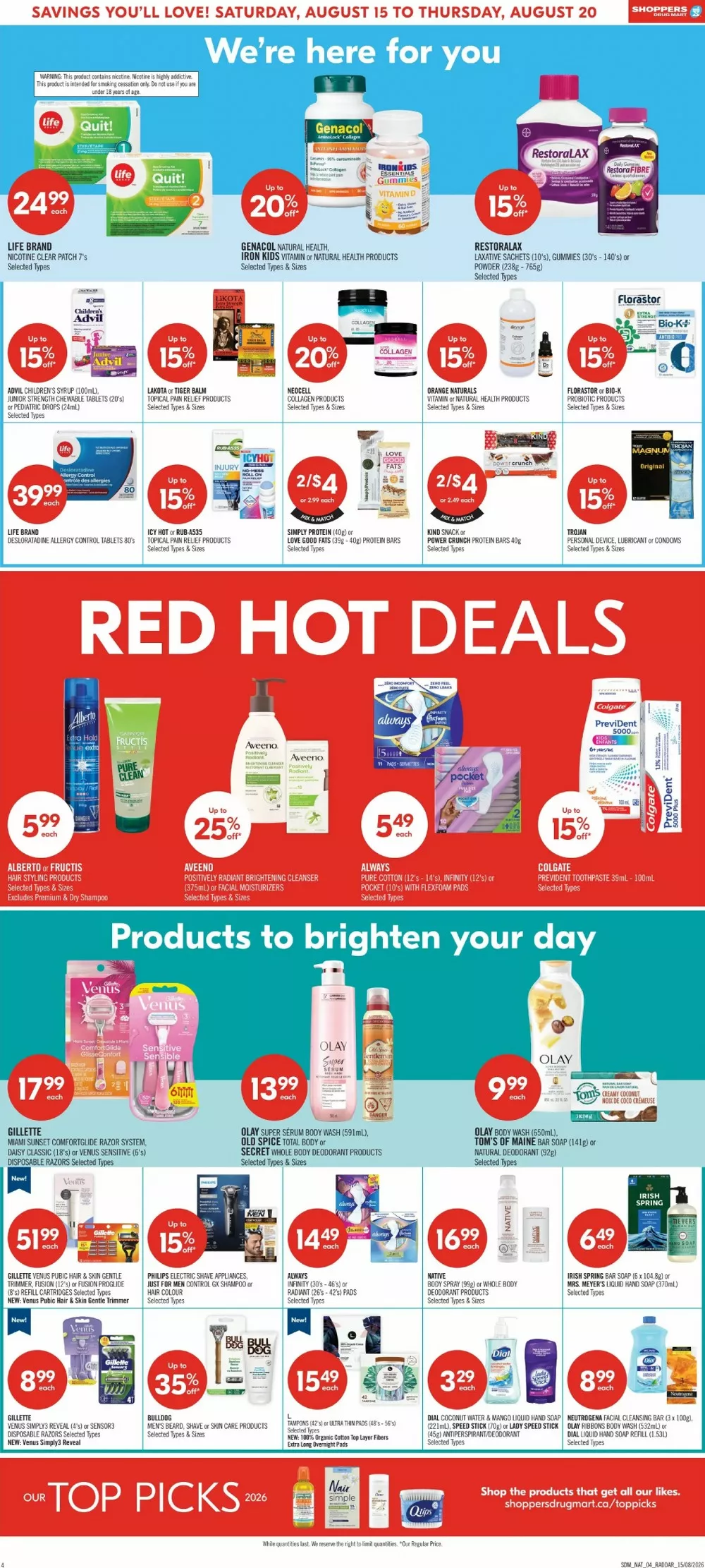shoppers drug mart flyer august 15 20 10 25152864