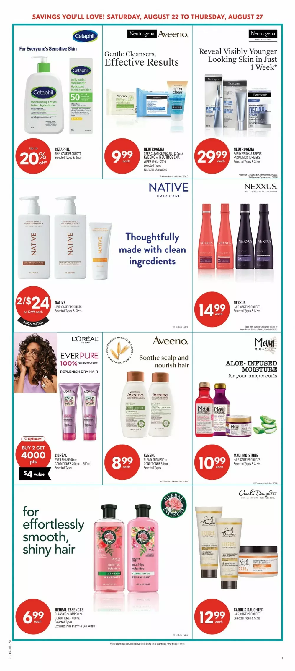 shoppers drug mart flyer august 22 27 11