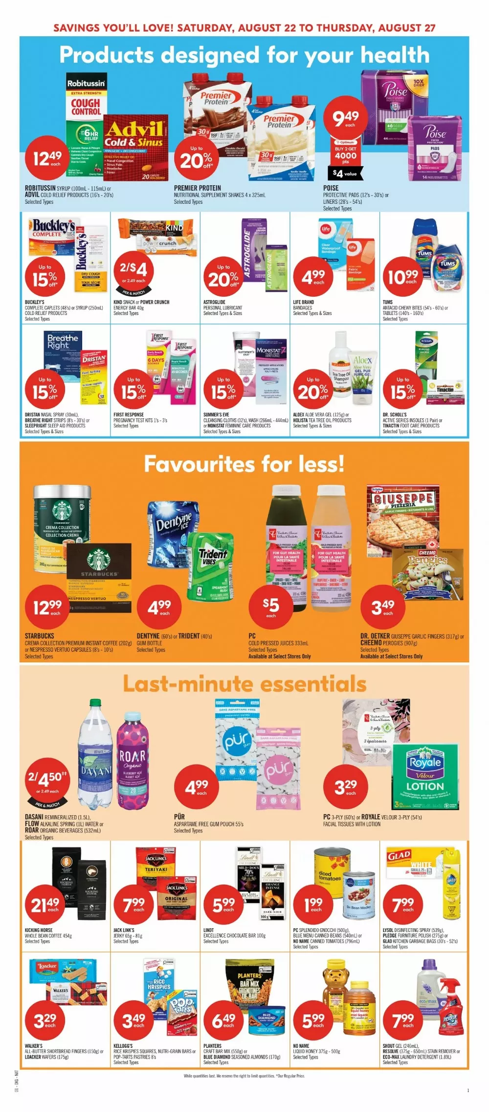 shoppers drug mart flyer august 22 27 15