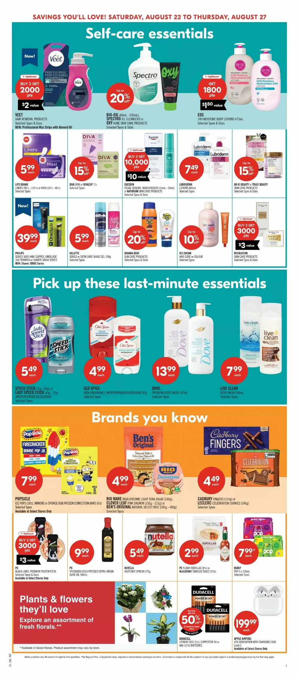 shoppers drug mart flyer august 22 27 17