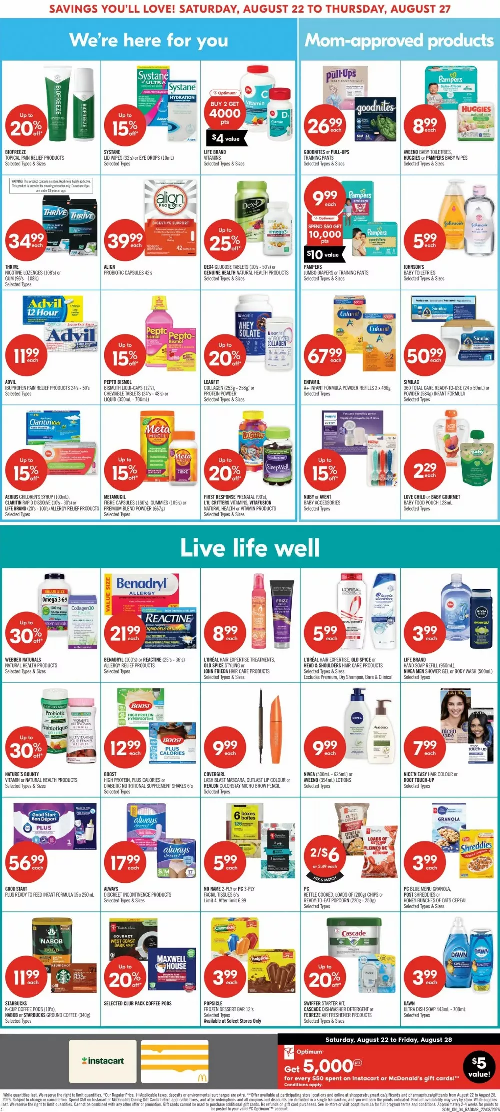 shoppers drug mart flyer august 22 27 8