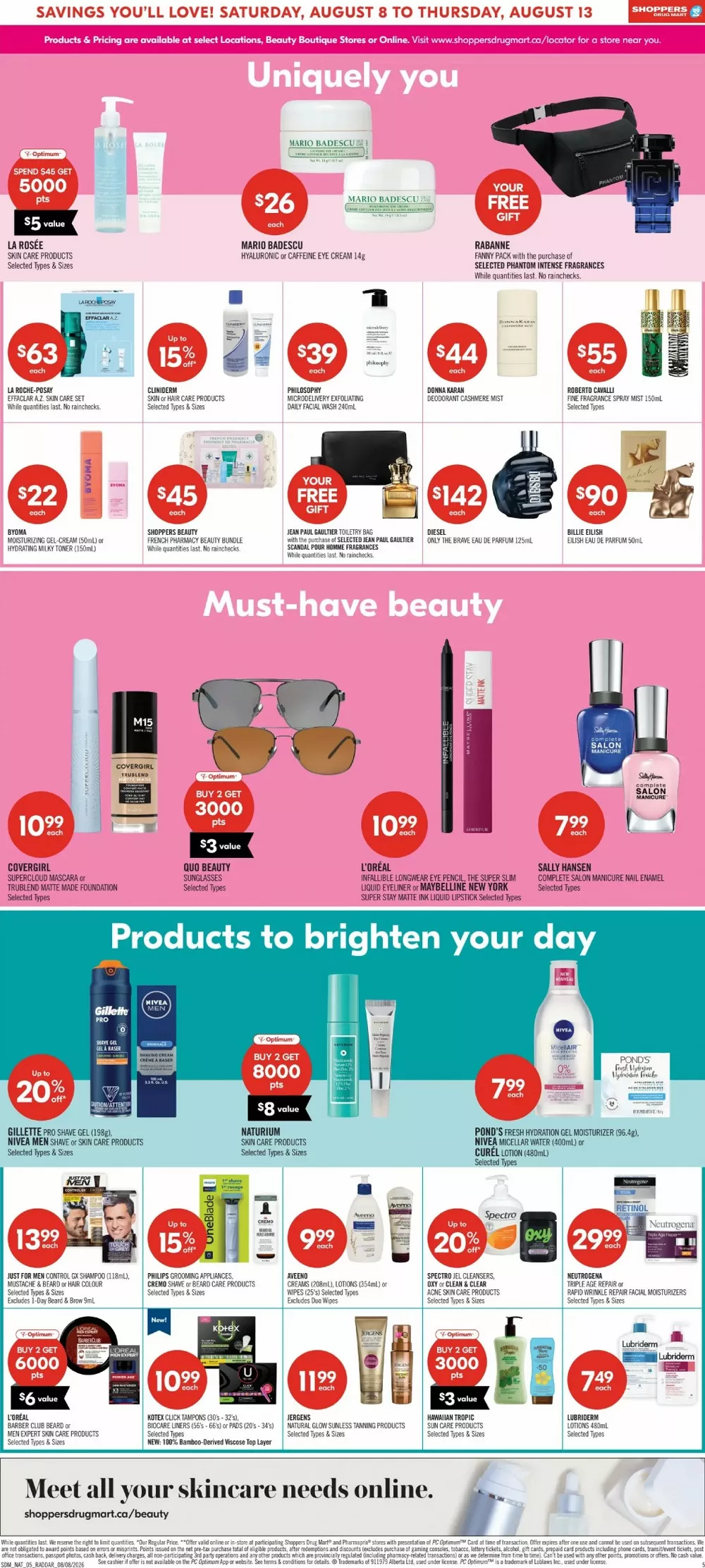 shoppers drug mart flyer august 8 13 12 79290788