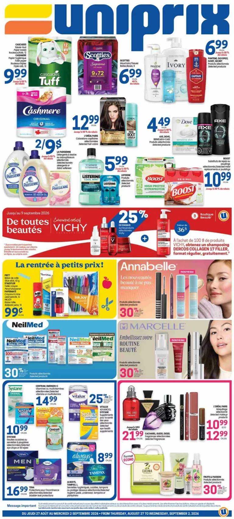 uniprix flyer wk-35, uniprix circulaire semaine-35