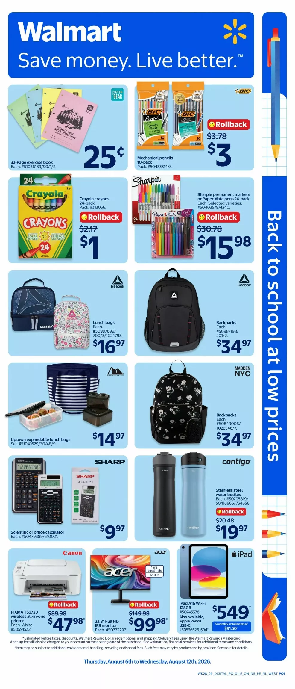 walmart flyer august 6 12 5 98396108