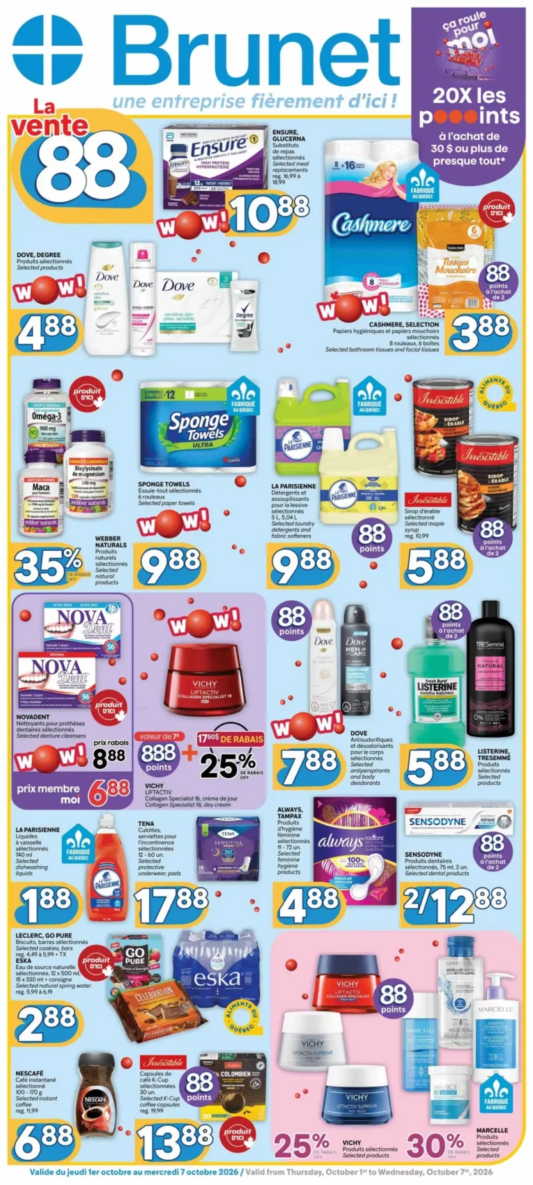 brunet flyer week 40, brunet circulaire semaine 40