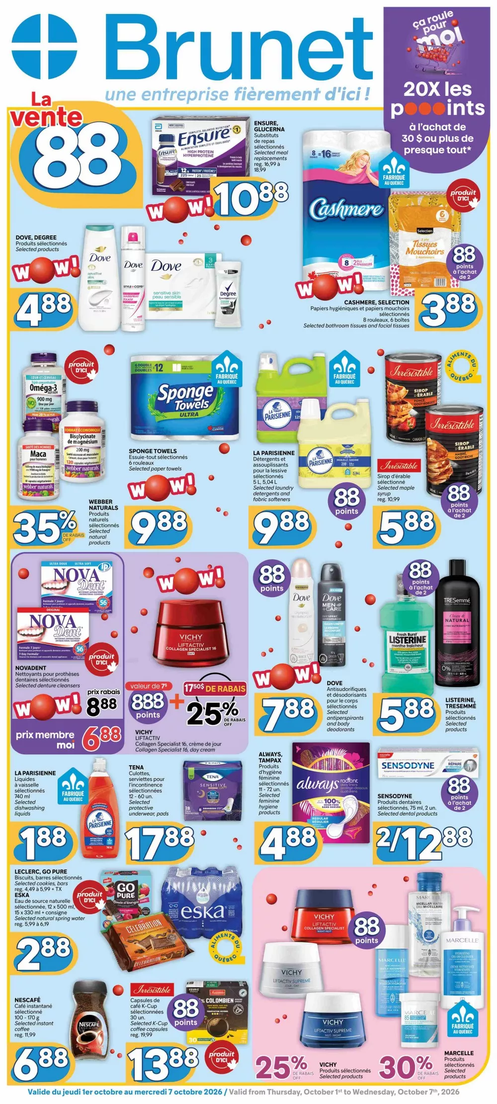 brunet flyer week 40, brunet circulaire semaine 40