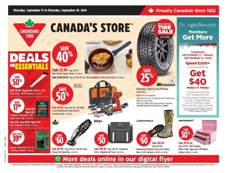 Flyerseek 6 canadian tire flyer week 38, canadian tire circular semaine 38