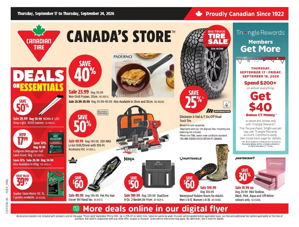 canadian tire flyer week 38, canadian tire circular semaine 38