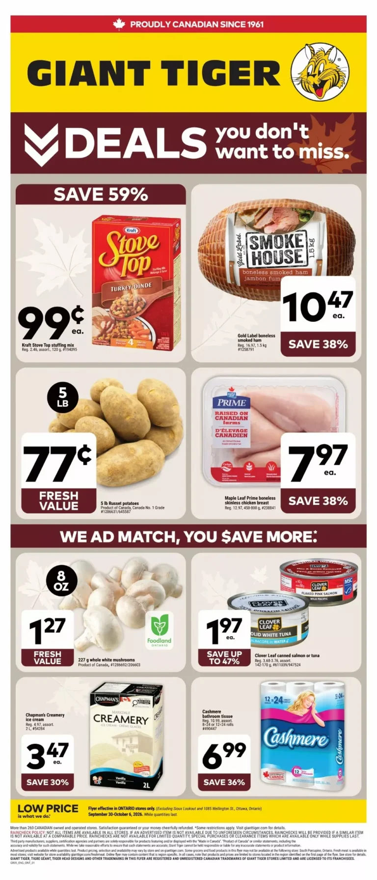 giant tiger flyer on week 40