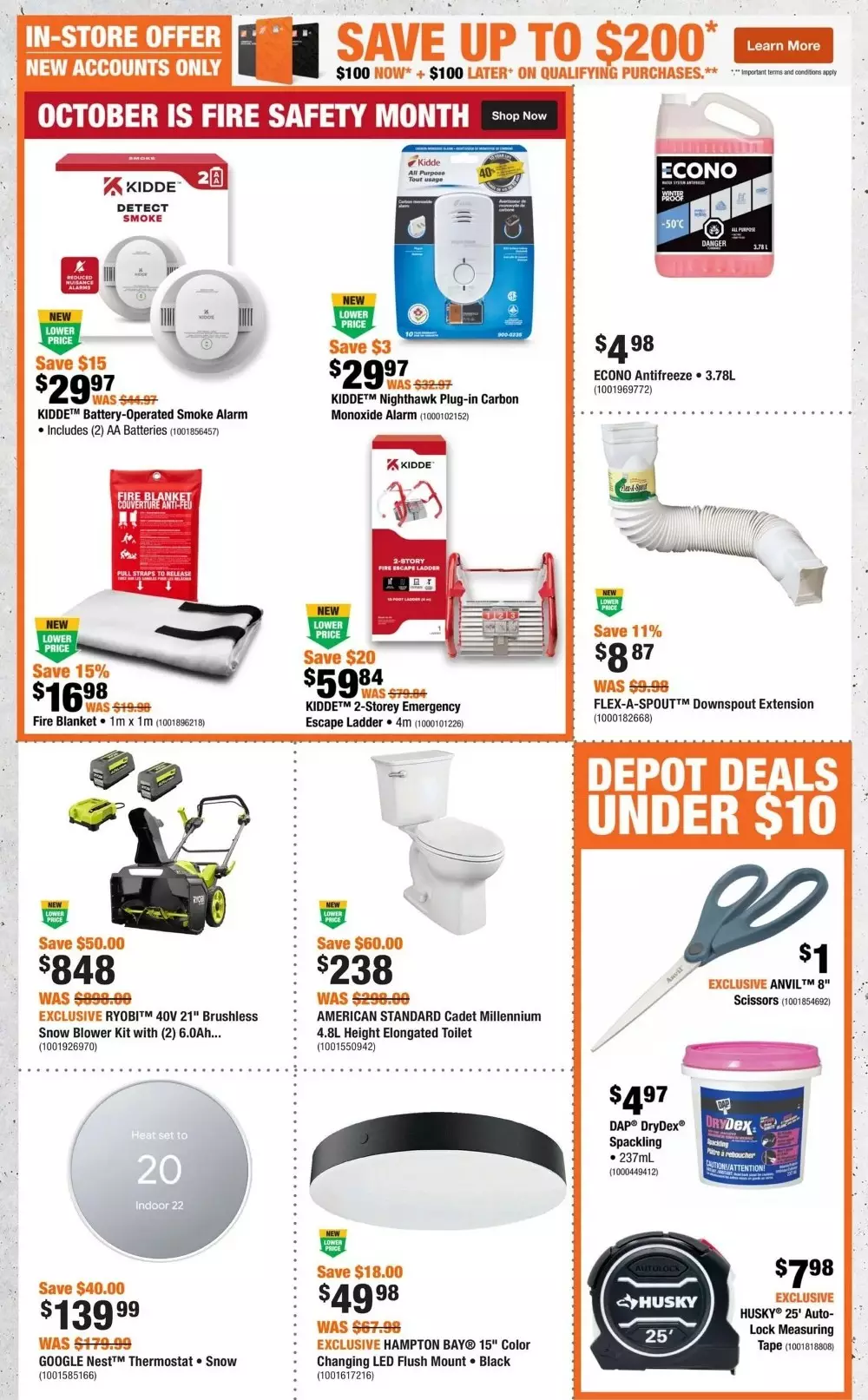 home depot flyer october 8 14 2