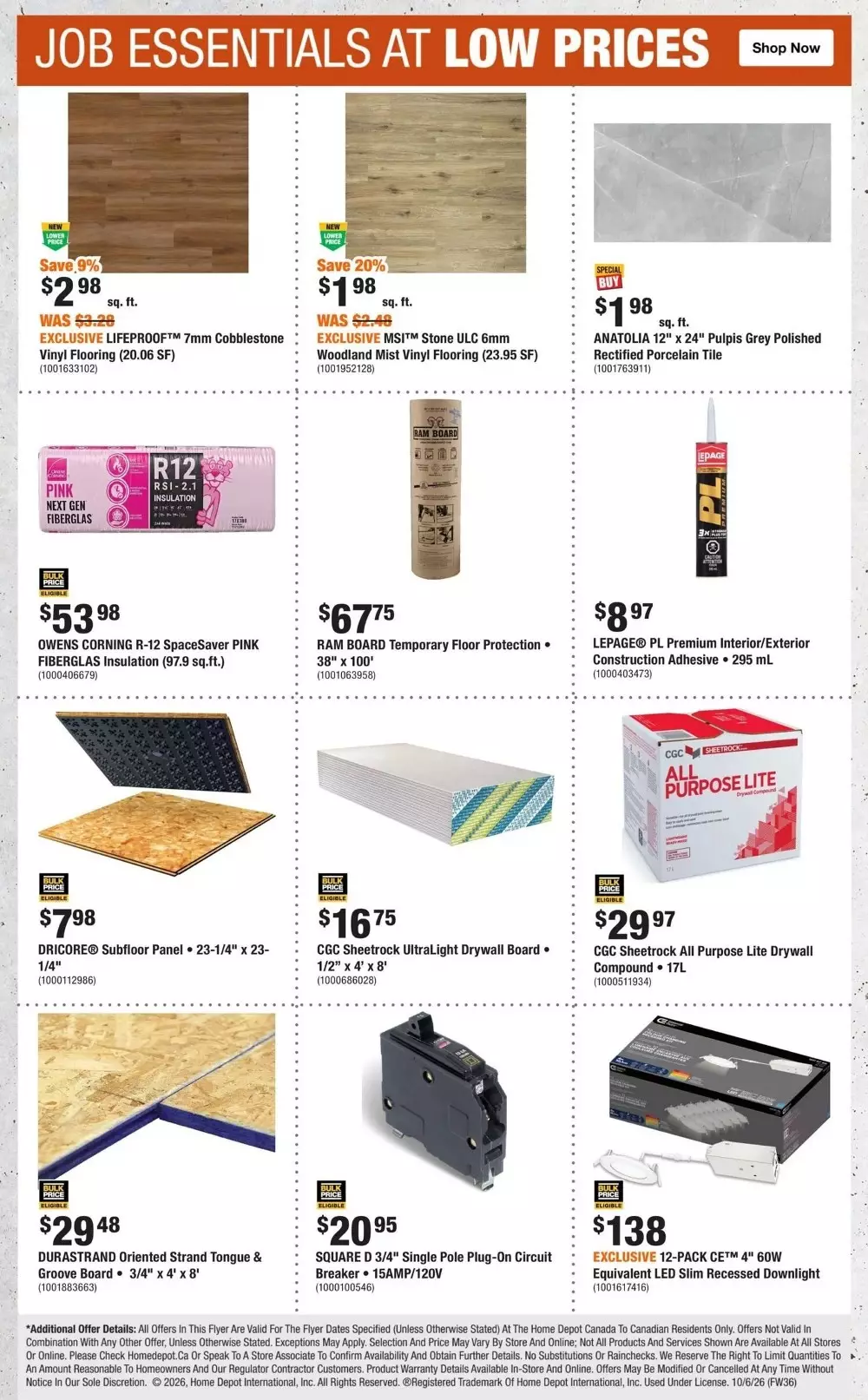 home depot flyer october 8 14 8
